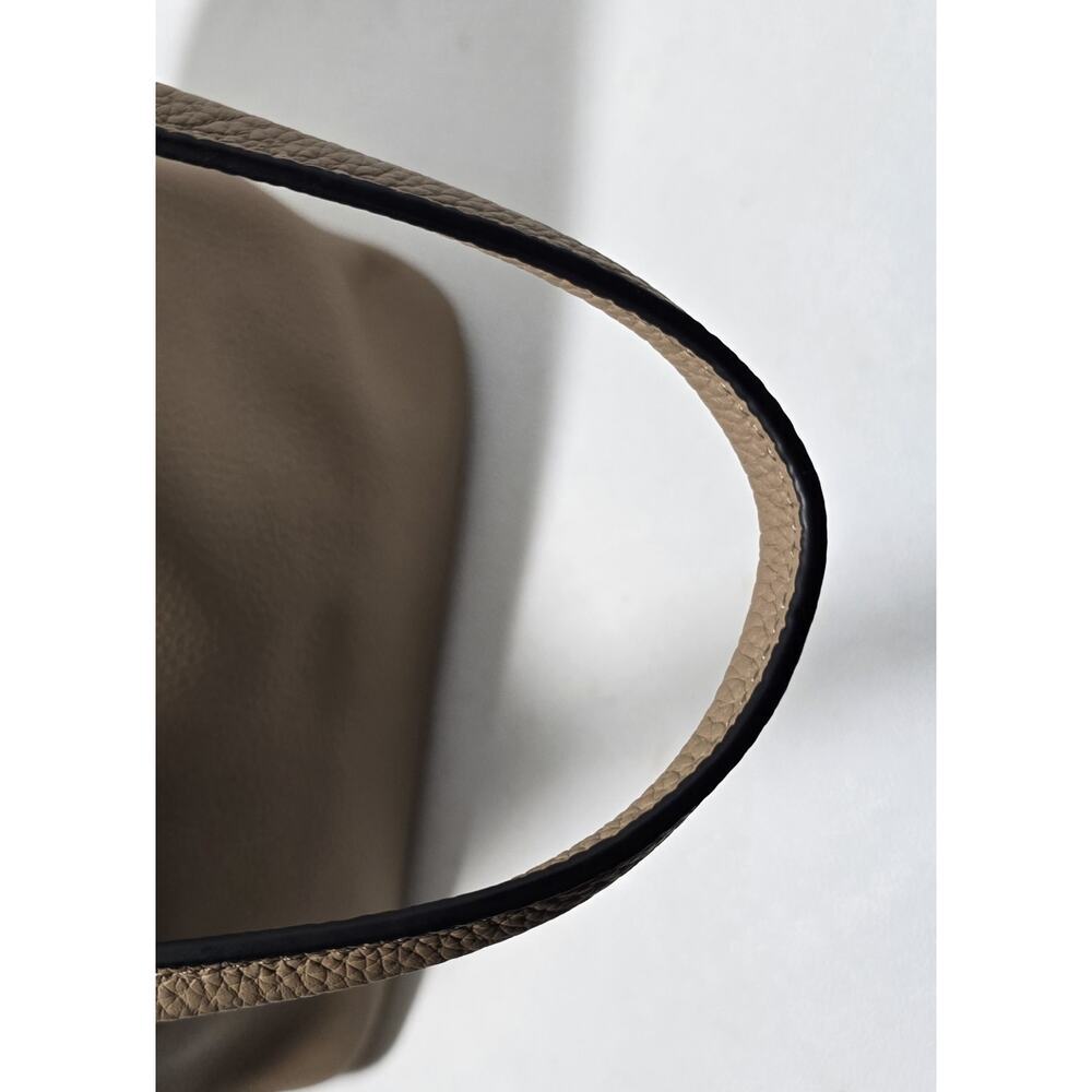 Kattee Leather Shoulder Bag Tote Purse Handbag Soft Genuine Leather Taupe - Picture 9 of 15